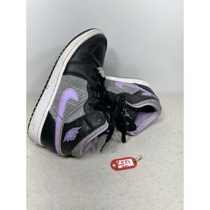 Nike Boys Air Jordan 1 Mid SE DC7226-015 Black Basketball Shoes Sneakers Size 5Y
